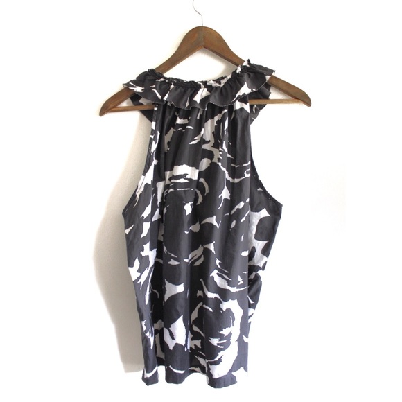 Preowned J.Crew Printed Ruffled Sleeveless Top XL - Picture 7 of 7